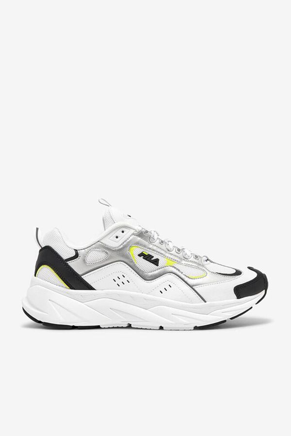 Fila Trigate Men's Sneakers - White/Black/Metal Silver,NZ 62-16857